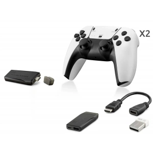 Retro Oyun Stick Hdmi Çift Gamepad Seti 2.4G Kablosuz - Beyaz HD331