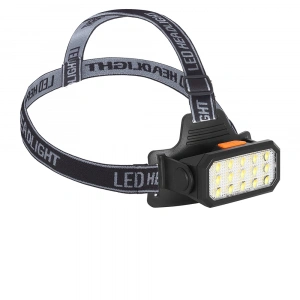 Şarjlı 15 LED Kafa Lambası Sarı ve Beyaz Işık Çok Modlu Güçlü Aydınlatma WT-652