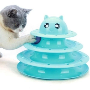 Kedi Oyuncağı Tower Of Tracks Eğlenceli Üç Katlı Seti Kedi Oyunu