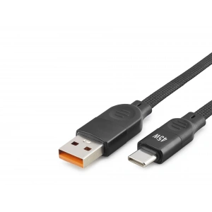 Usb Type-c Şarj Ve Data Kablosu 45W 1 M Örgülü Siyah ND1102