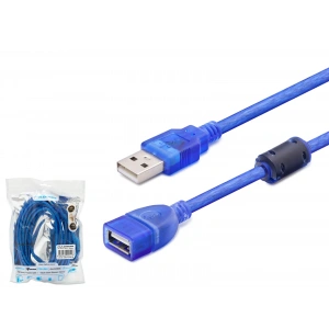 Usb Uzatma Kablosu 5 M - Şeffaf Mavi̇ HDX7536