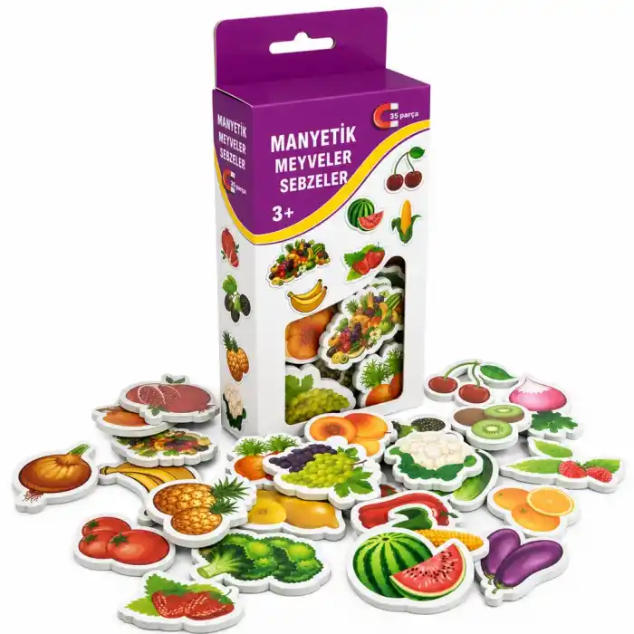 Eğlenceli Manyetik Meyve ve Sebze Seti 3 Yaş Üstü