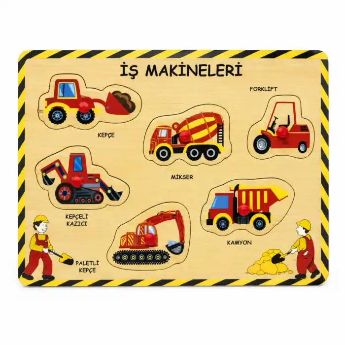 İşlevsel Ahşap Tutmalı İş Makineleri 1 Adet