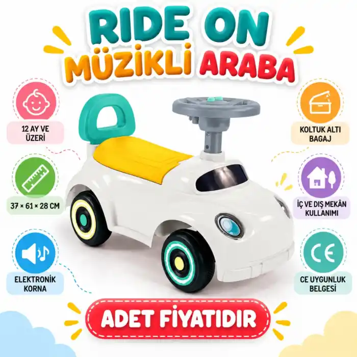 Elektronik Sesli Ride On Araba 1 Adet