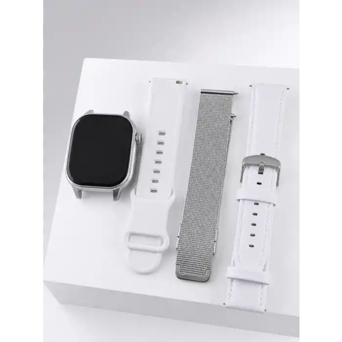Akıllı Saat Bluetooth Arama 3 Kordonlu Değiştirilebilir