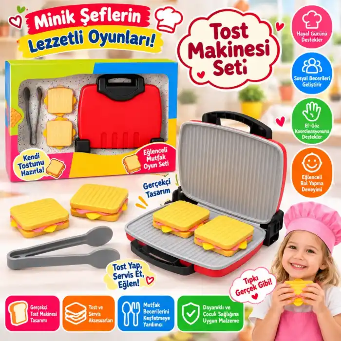 Pratik Tost Makinesi Seti 1 Adet Mutfak Kullanımı