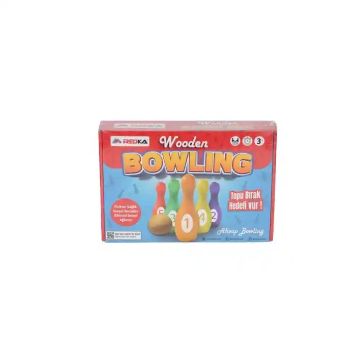 Ahşap Bowling Seti 1 Adet Eğlenceli Oyun