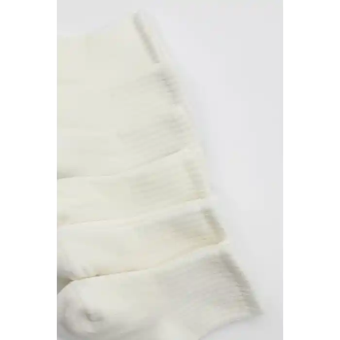 Basic Soket Çorap 6lı Set Ekru Renkli Konfor