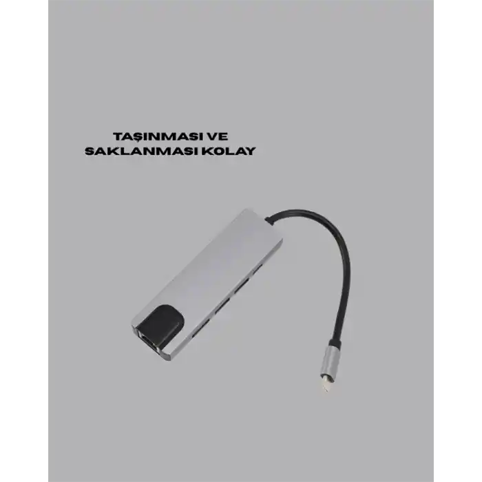 TCX USB‑C Çoklu Bağlantı Merkezi – 5 Gbps, 100‑240 V, Sağlam Eloksal Tasarım
