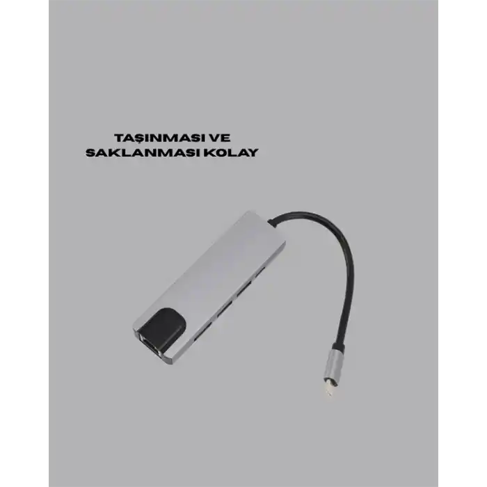 TCX TCX® USB‑C Çoklu Bağlantı Merkezi – 5 Gbps, 100‑240 V, Sağlam Eloksal Tasarım
