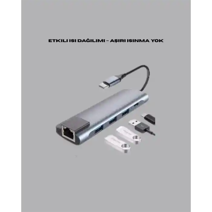 TCX TCX® USB‑C Çoklu Bağlantı Merkezi – 5 Gbps, 100‑240 V, Sağlam Eloksal Tasarım