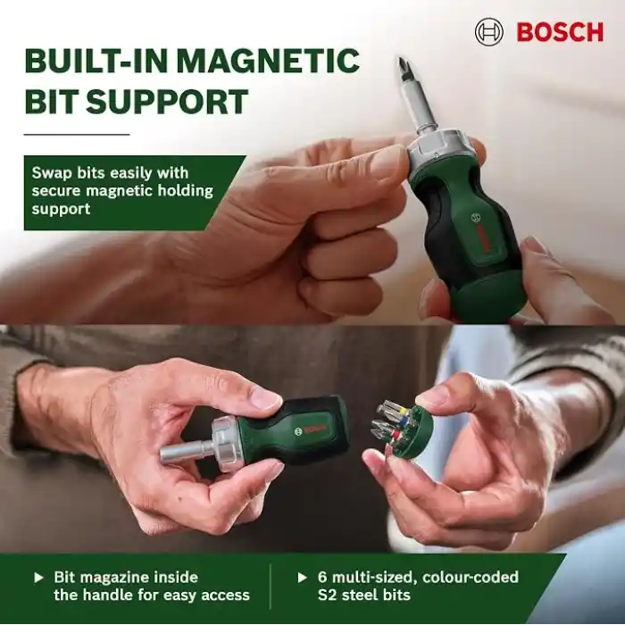 Bosch 1600A027PK Cırcırlı 6 Parça Tornavida