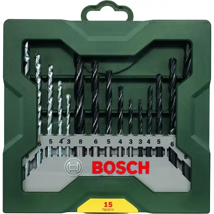 Bosch Home and Garden X/Line Mini 15 Parça Matkap Ucu Seti, Yeşil