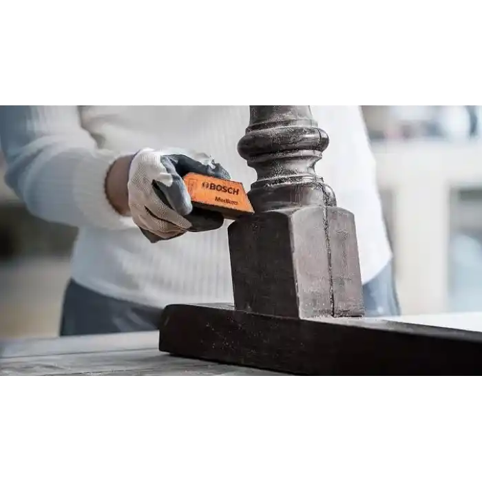 Bosch 3 x Expert S470 Kombi Zımpara Süngerleri (Ahşap Üzerine Boya için, Yumuşak Ahşap, Ø 69 x 97 x 26 mm, Orta/İnce/Süper İnce, Profesyonel Aksesuar El Zımparalama)