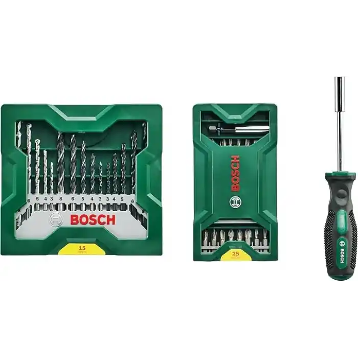 Bosch - X-Line 15 Parça Delme & 25 Parça Vidalama Ucu Seti + Tornavida