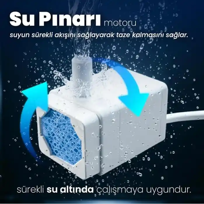 Aquata Yedek Su pompası Kedi Su Pınarı Yedek Motoru
