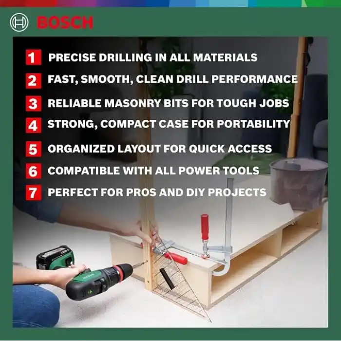 Bosch Home and Garden X/Line 30 Parça Titanyum Aksesuar Seti, Matkap uçları, Vidalama uçları, Üniversal Tutucu, Havşa açıcı, Uzun Ömürlü, Yeşil