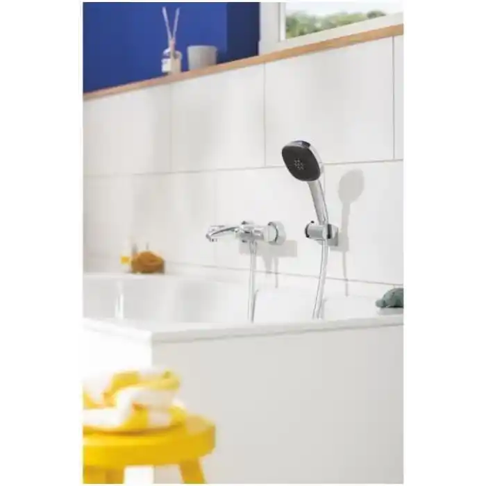 GROHE Vitalio Comfort 110 El Duşu, 3 Akışlı (Masaj, Yağmur & Jet), SmartSwitch, 110mm Kare Duş Başlığı, Silikon Halka, Kireç Önleyici Sistem, Krom, 26092001