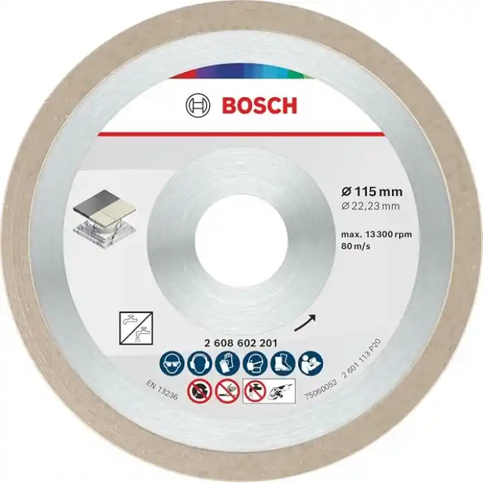 Bosch Professional Accessories Elmas Kesme ve Delme Aksesuarları, Disk, Gri, 115x22.23x1.6x7 mm, 1 Adet