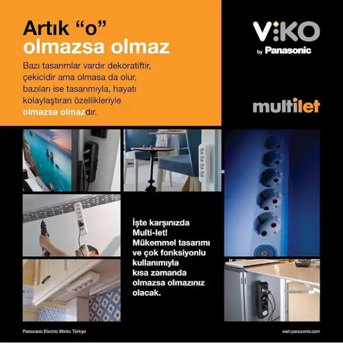 Viko Multi-Let Siyah İkili Priz Topraklı Çocuk Korumalı Klemensli