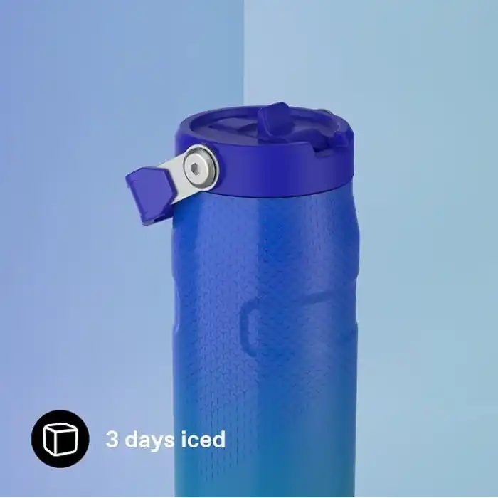 STANLEY IceFlow™ Aerolight™ Flip Straw 2.0 Pipetli Termos Su Şişesi 0.7 Litre - Pacific Hypergrip | Paslanmaz Çelik