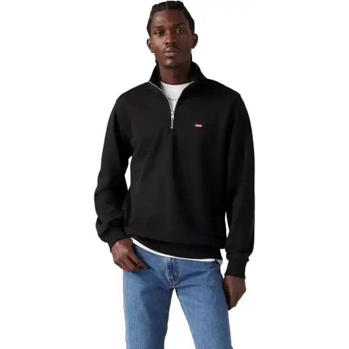 Levis Original Housemark 1/4 Zip Up Sweatshirt Erkek