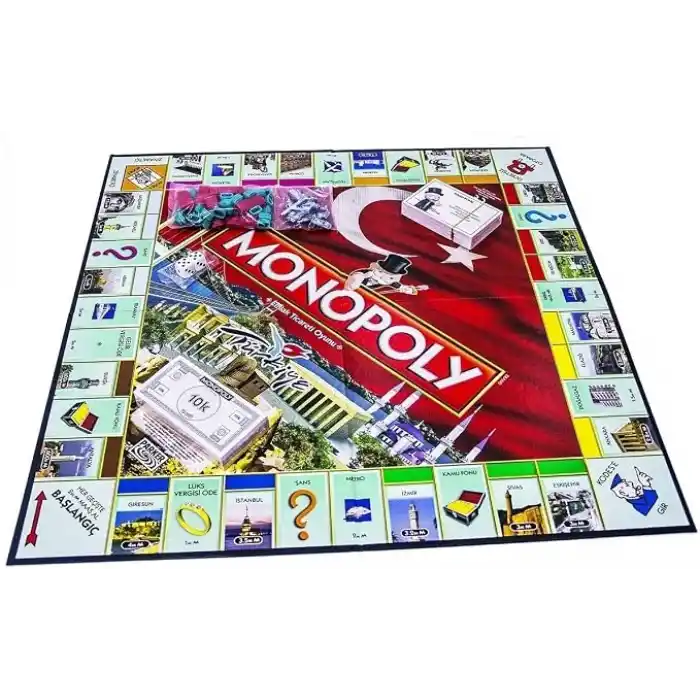 Monopoly Türkiye Sürümü Kutu Oyunu | Aileler ve Çocuklar İçin Eğlenceli Oyun | 8 Yaş ve Üzeri | 2-6 Oyuncu