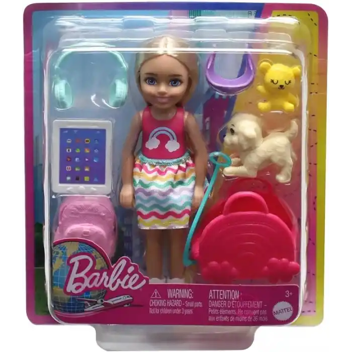 Barbie® Seyahatte Chelsea Bebek ve Aksesuarları