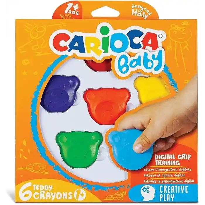 Carioca Teddy Bebek Crayons 6Li +1 Yaş