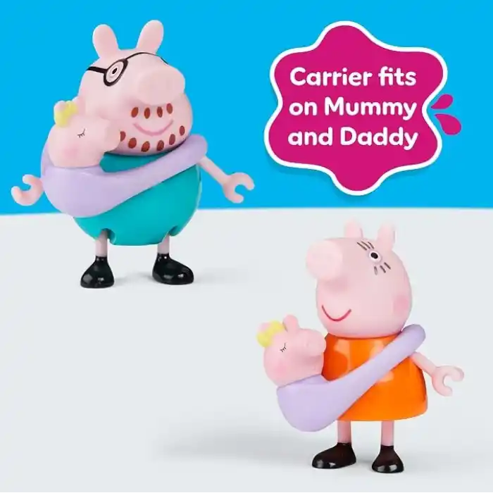 Peppa Pig Peppanın 5 Kişilik Ailesi ve Bebek Evie | El Ele Tutuşabilen Hareketli Figürler | 3 Yaş ve Üzeri Kız ve Erkek Çocuklar İçin Okul Öncesi Oyuncak