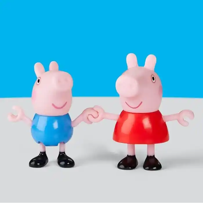 Peppa Pig Peppanın 5 Kişilik Ailesi ve Bebek Evie | El Ele Tutuşabilen Hareketli Figürler | 3 Yaş ve Üzeri Kız ve Erkek Çocuklar İçin Okul Öncesi Oyuncak
