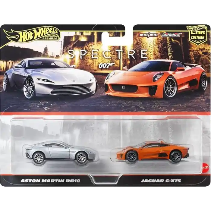 Hot Wheels Premium Car Culture 2li paket 1:64 ölçekli araçlardan oluşan, benzersiz çiftler, Real Riders tekerlekler, Metal/Metal şasi, koleksiyonculara uygun hediye, JBL04