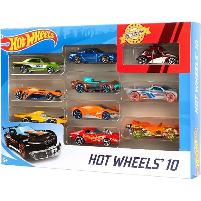 Hot Wheels 10lu Araba Seti ile Son Hız Maceraya Dal!, 54886