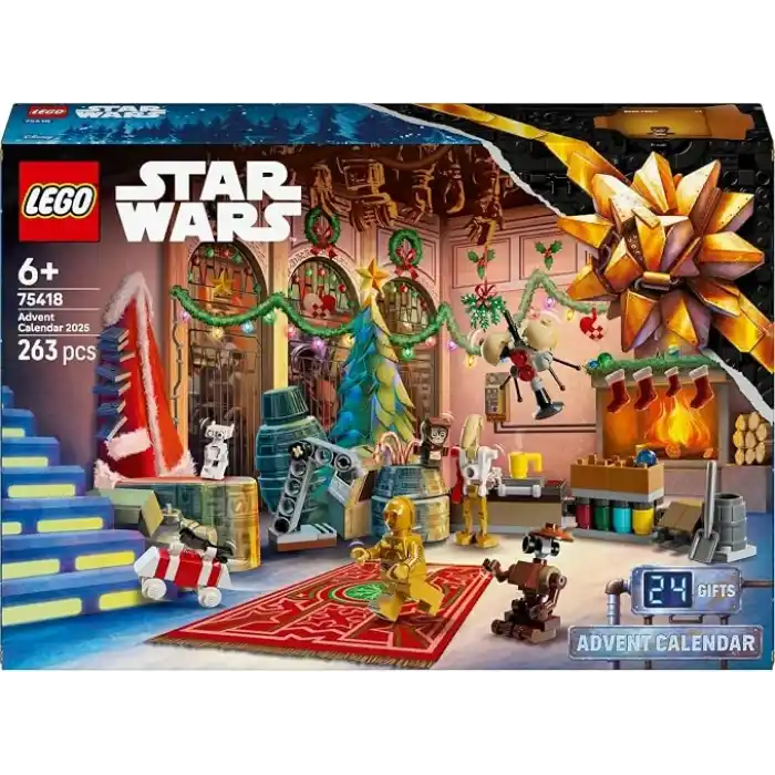 LEGO Star Wars 2025 Yılbaşı Takvimi 75418 – 6 Yaş ve Üzeri Çocuklar İçin Yaratıcı Yapım Seti, Yeni Yıla Geri Sayım İçin Eğlenceli Takvim ve Oyun Deneyimi, Koleksiyonluk Model (263 Parça)