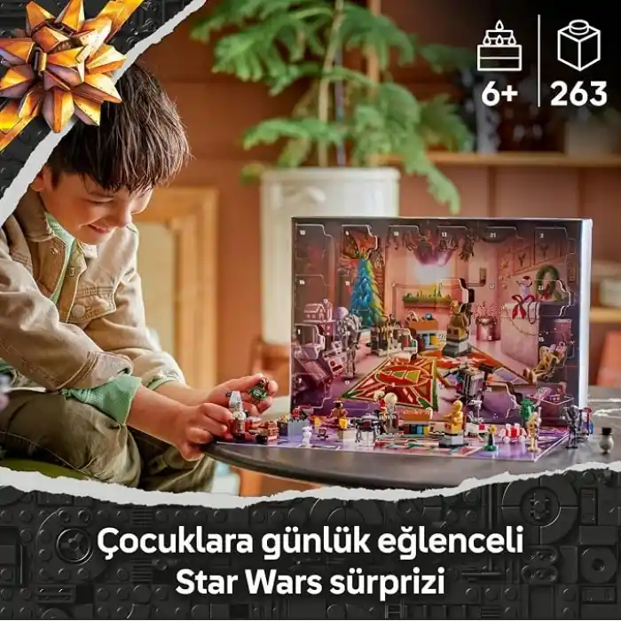 LEGO Star Wars 2025 Yılbaşı Takvimi 75418 – 6 Yaş ve Üzeri Çocuklar İçin Yaratıcı Yapım Seti, Yeni Yıla Geri Sayım İçin Eğlenceli Takvim ve Oyun Deneyimi, Koleksiyonluk Model (263 Parça)