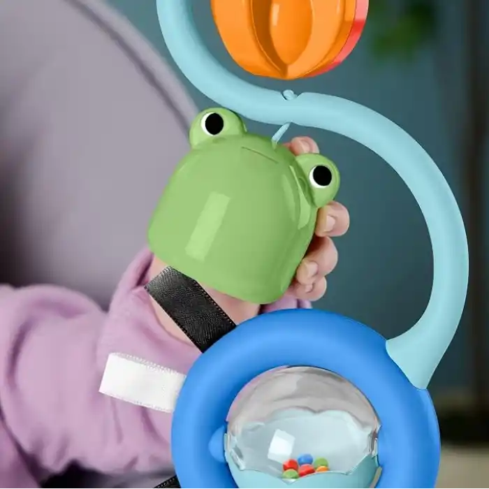 3 ay ve üzeri bebekler için Fisher-Price duyusal gelişime yardımcı sesli ve vantuzlu mama sandalyesi oyuncağı, JHB46