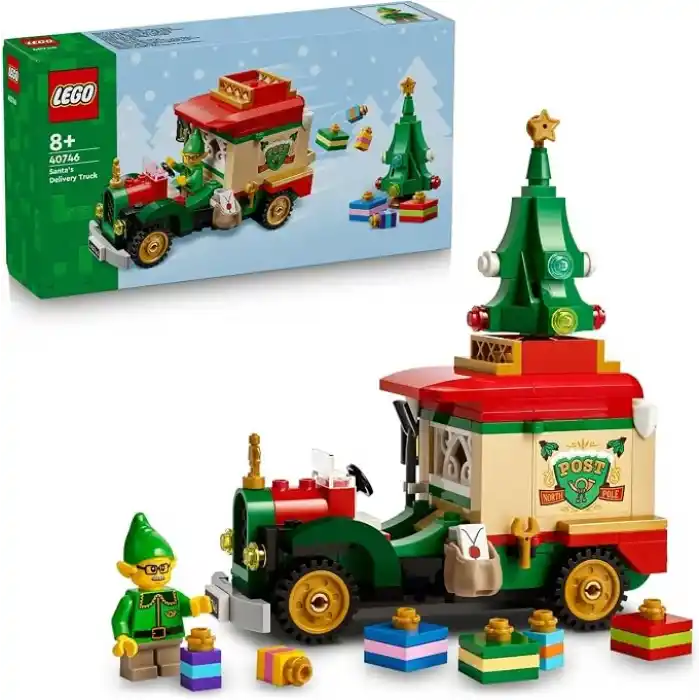 LEGO Noel Baba’nın Dağıtım Kamyonu 40746 – 8 Yaş ve Üzeri Çocuklar için Yılbaşı Hediyeleri, Elf Minifigürü ve Aracın Üstüne Takılabilen Mini LEGO Yılbaşı Ağacı içeren Oyuncak Yapım Seti (224 Parça)