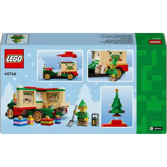 LEGO Noel Baba’nın Dağıtım Kamyonu 40746 – 8 Yaş ve Üzeri Çocuklar için Yılbaşı Hediyeleri, Elf Minifigürü ve Aracın Üstüne Takılabilen Mini LEGO Yılbaşı Ağacı içeren Oyuncak Yapım Seti (224 Parça)