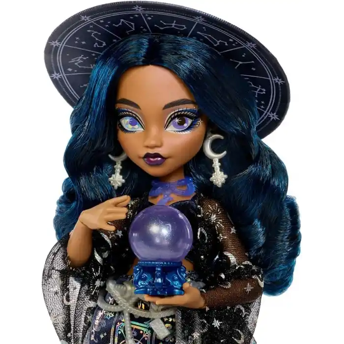 Moonspell Magic by Monster High bebeği, Öngörü sahibi Claire De Luna, kazan sürprizi ve kristal küre gibi aksesuarlar, JMB89