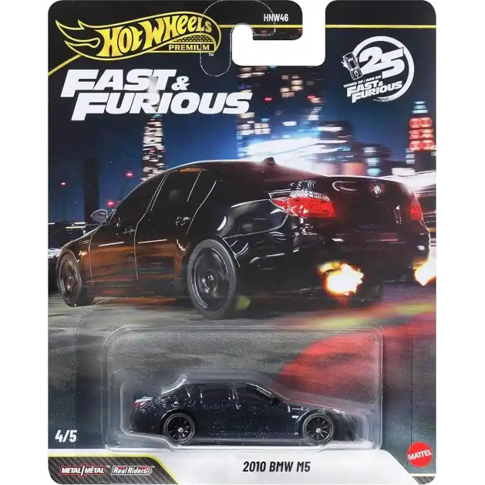 Hot Wheels F&F BMW M5 Fast & Furious film serisinden ilham alarak koleksiyoncular için tasarlanan 1:64 ölçekli Hot Wheels Fast & Furious Premium Arabalar, JHW62