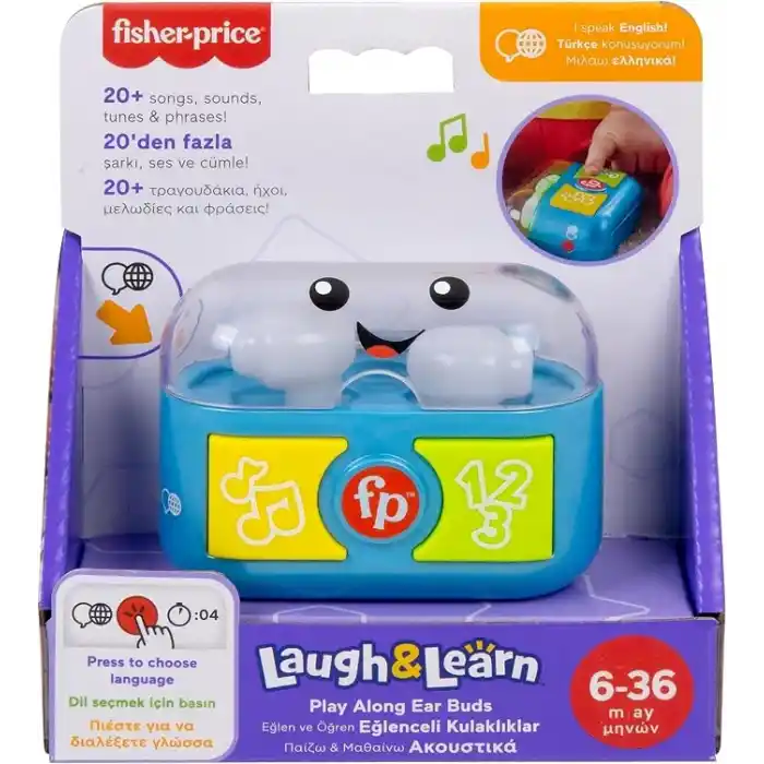 Fisher-Price Eğlen ve Öğren Eğlenceli Kulaklıklar Fisher-Price Eğlen ve Öğren Eğlenceli Kulaklıklar, birden fazla dil desteği bulunan müzikli, eğitici oyuncak HWY47