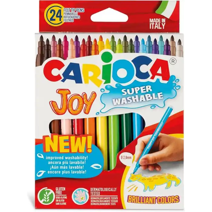 Carioca Joy Süper Yıkanabilir Keçeli Boya Kalemi 24Lü