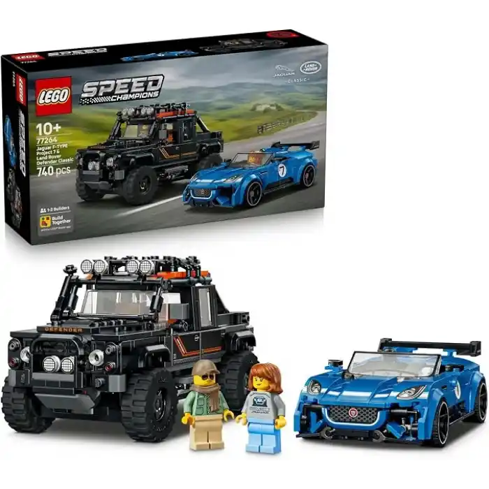 LEGO Speed Champions Jaguar Project 7 ve Land Rover Defender 77264