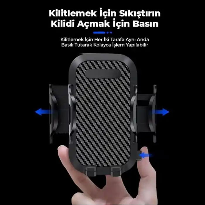 KingMa Vantuzlu Uzayan Cam ve Torpido için Ayarlanabilir Araç içi Telefon Tutucu