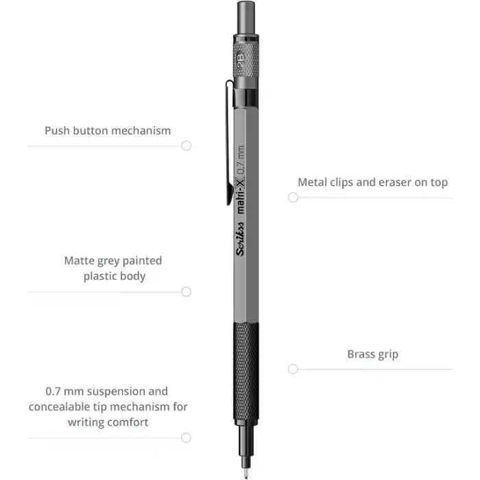 Scrikss Office Matri-X Versatil 0.7 Mm Gri