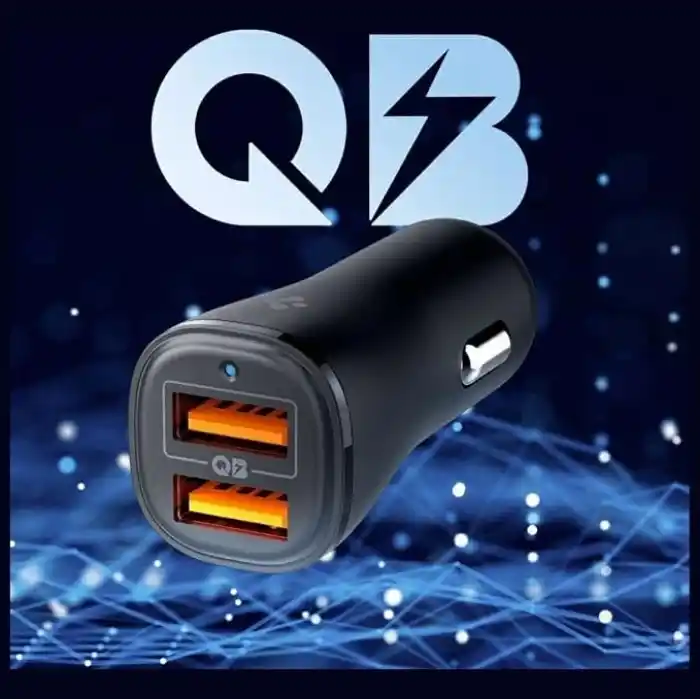 Spigen 30W USB-A 2 Port Araç içi Hızlı Şarj Aleti 18W + 12W Akım Korumalı Güç Adaptörü Çakmaklık iPhone & Android & iPad Type-C PD EV302 - ACP08700