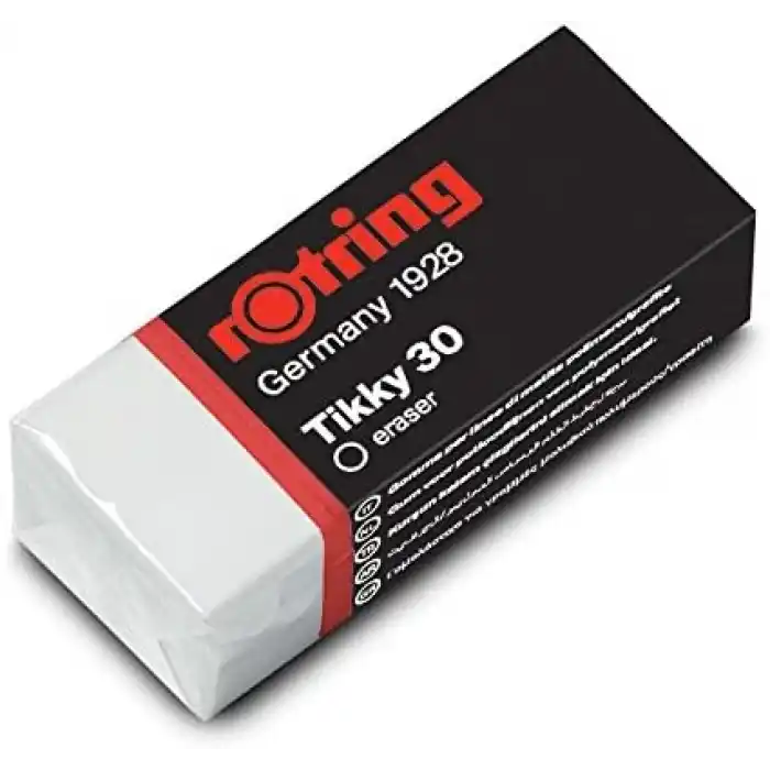 rOtring Tikky Mekanik Kurşun Kalem, Uç ve Silgi Seti, 0,7 mm Kalem, 2B Uç, Orta Boy Silgi, Kırmızı, 3lü Set