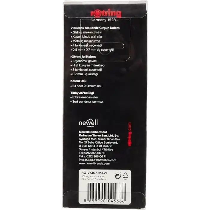 Rotring Visuclick Jel Okul Seti 0,7 mm - Mavi