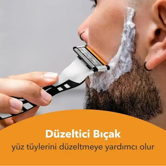 BIC Hybrid 5 Flex Erkek Tıraş Bıçağı 1 Sap ve 2 Yedek Başlık (5 Bıçak), 5 Nano Teknolojik Titanyum Bıçak, E Vitamini ile Zenginleştirilmiş Geniş Kayganlaştırıcı Bant