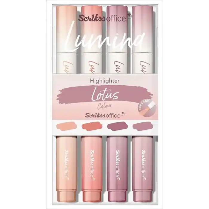 Scrikss Lumina Fosforlu Kalem Lotus, 4lü Set, Lotus
